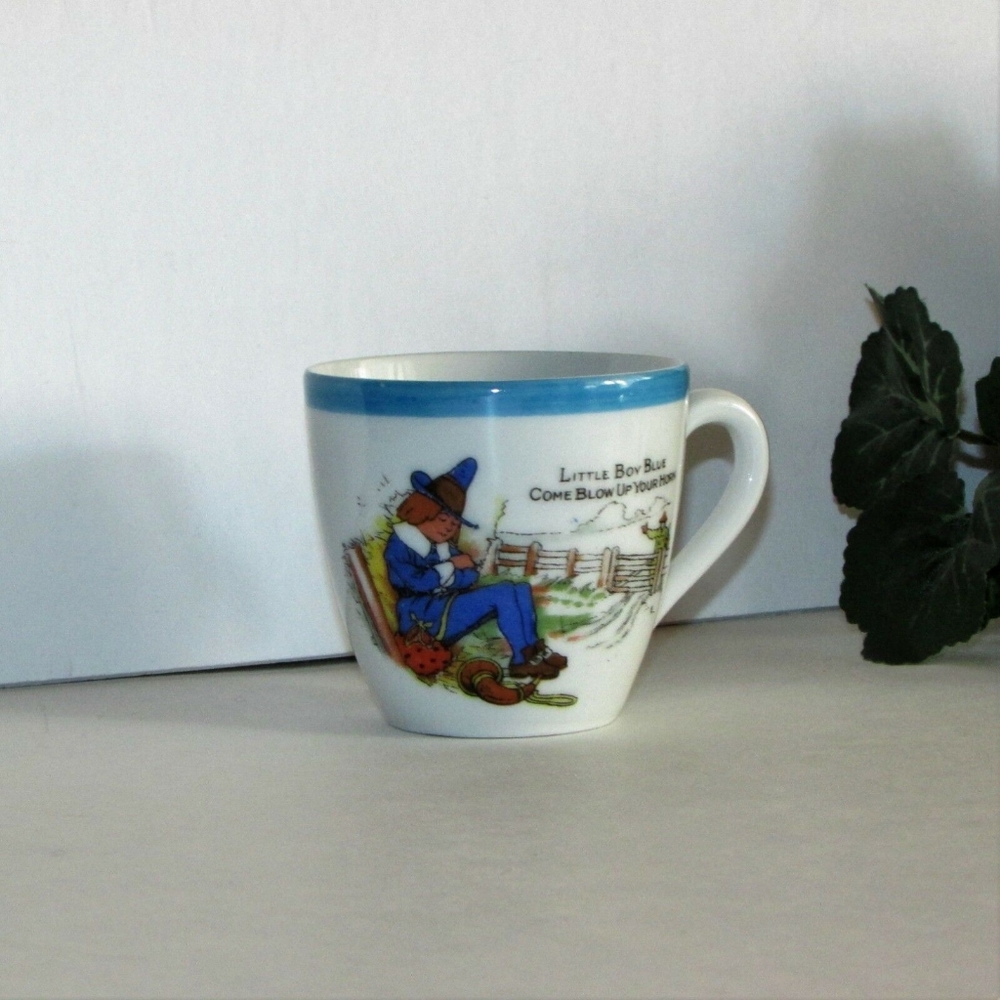 Little Boy Blue Vintage Children's Porcelain Teacup Germany 2 1/2" Demitasse